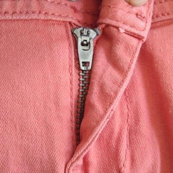 American Rag Distressed Burnt Orange Denim Shorts - Picture 3 of 13